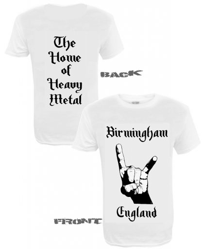 Men's Birmingham England WHT front and back